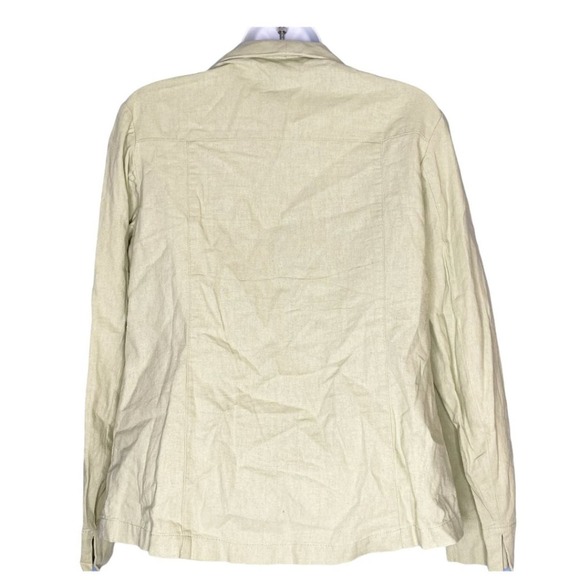 Pendleton Vintage Light Olive Green Linen Blazer S - Picture 2 of 7